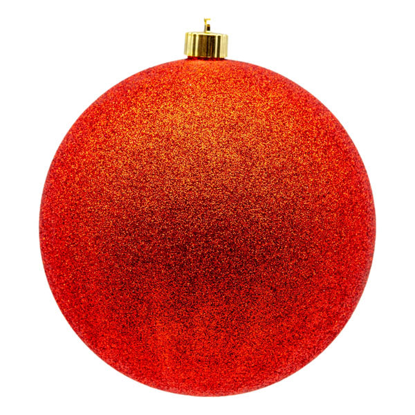 20cm Glitter Red Ball - Seasonal Decor
