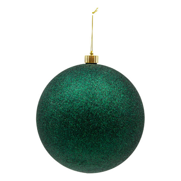 20cm Glitter Green Ball - Seasonal Decor
