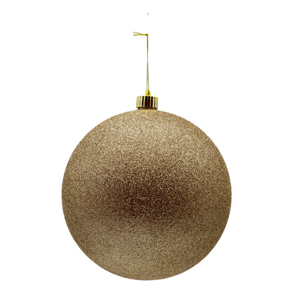 20cm Glitter Champagne Ball - Seasonal Decor