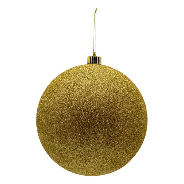 20cm Glitter Gold Ball - Seasonal Decor