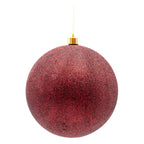 20cm Glitter Burgundy Ball - Seasonal Decor