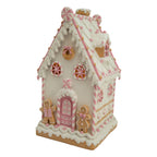 51cm Pink Led Gingerbread House - Seasonal Decor