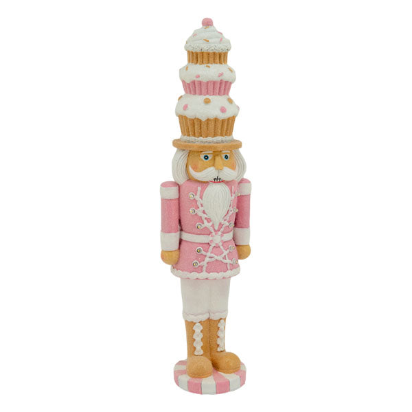 46cm Pink Led Gingerbread Nutcracker - Seasonal Decor