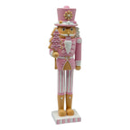 36cm Pink Led Gingerbread Nutcracker - Seasonal Decor