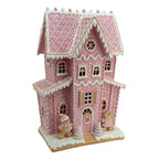 76cm Pink Led Gingerbread House - Seasonal Decor