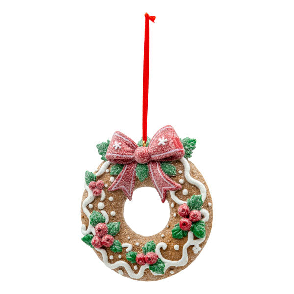 Gingerbread Wreath Orn - Seasonal Decor