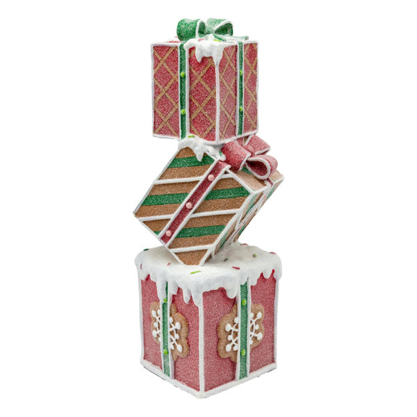 36cm Gift Box Decor Gingerbread - Seasonal Decor