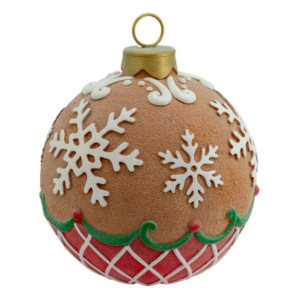 36cm Gingerbread Ball Decor - Seasonal Decor