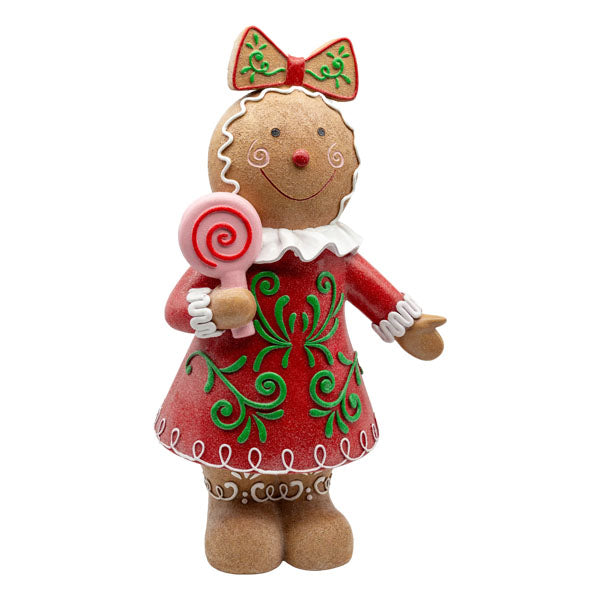 Girl With Lollipop Gingerbread - Seasonal Decor