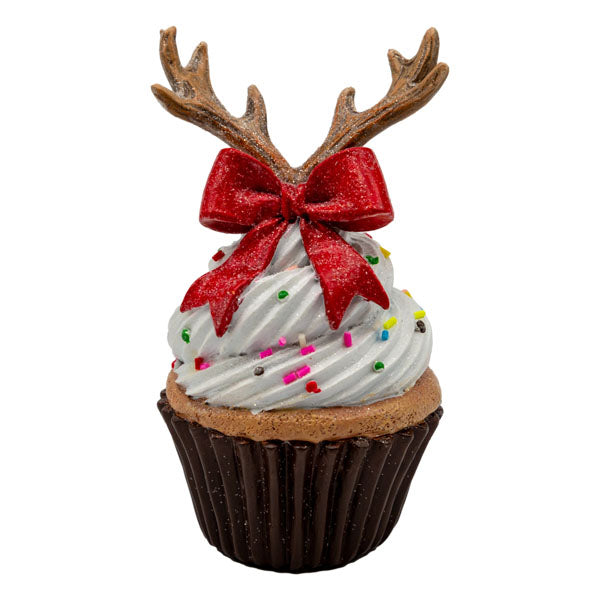Cupcake With Antler Topper - Seasonal Decor