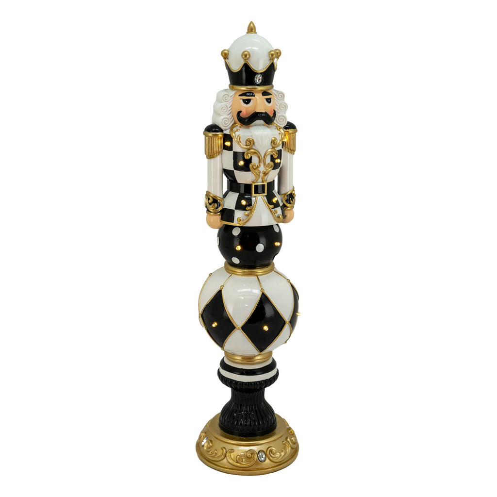 60cm Nutcracker Led Finial - Seasonal Decor