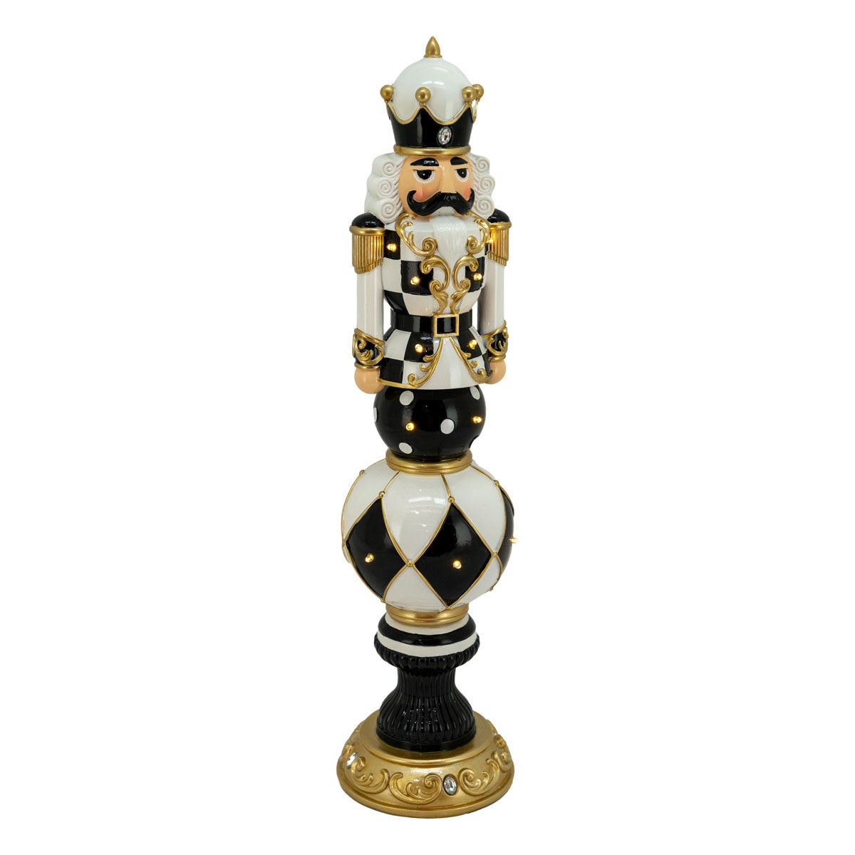 60cm Nutcracker Led Finial - Seasonal Decor