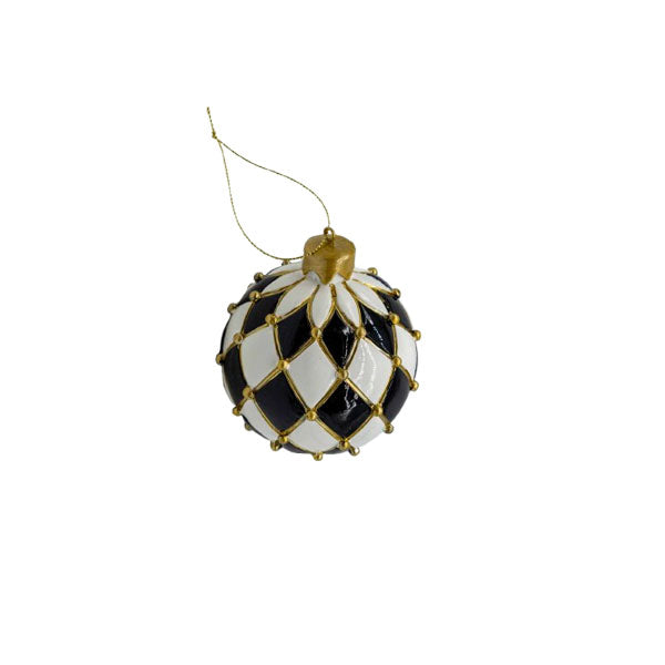 10cm Black White Ball - Seasonal Decor