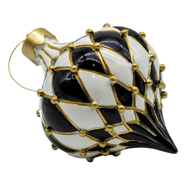 13cm Black White Drop - Seasonal Decor