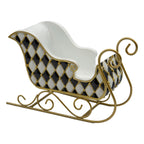 Black And White Sleigh - Seasonal Decor