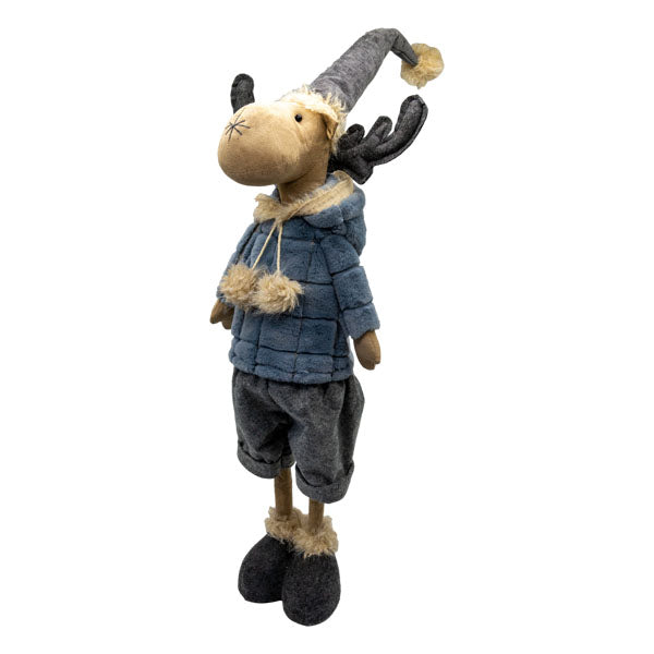 86cm Mr Bluey Standing Moose - Seasonal Decor