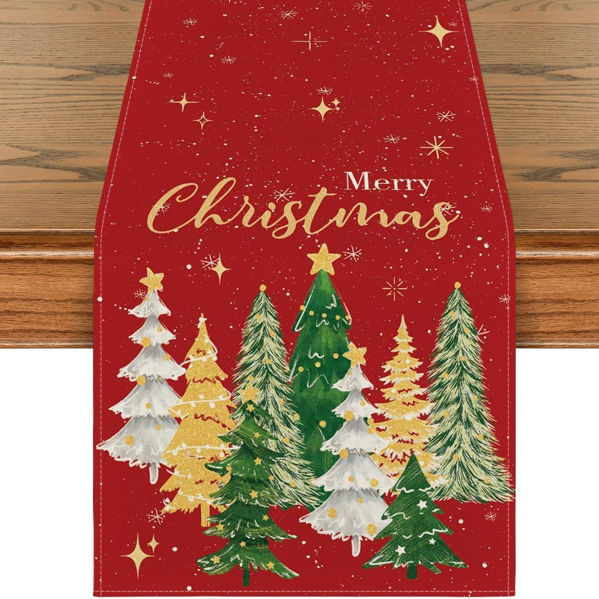 Red Tree Spectacular Table Runner - Seasonal Decor
