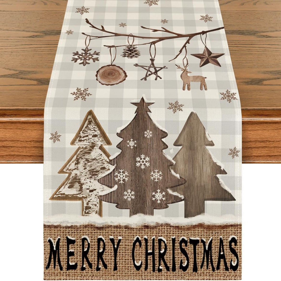 Natural Trees Table Runner - Seasonal Decor