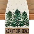 Green Pine Trees Table Runner - Seasonal Decor