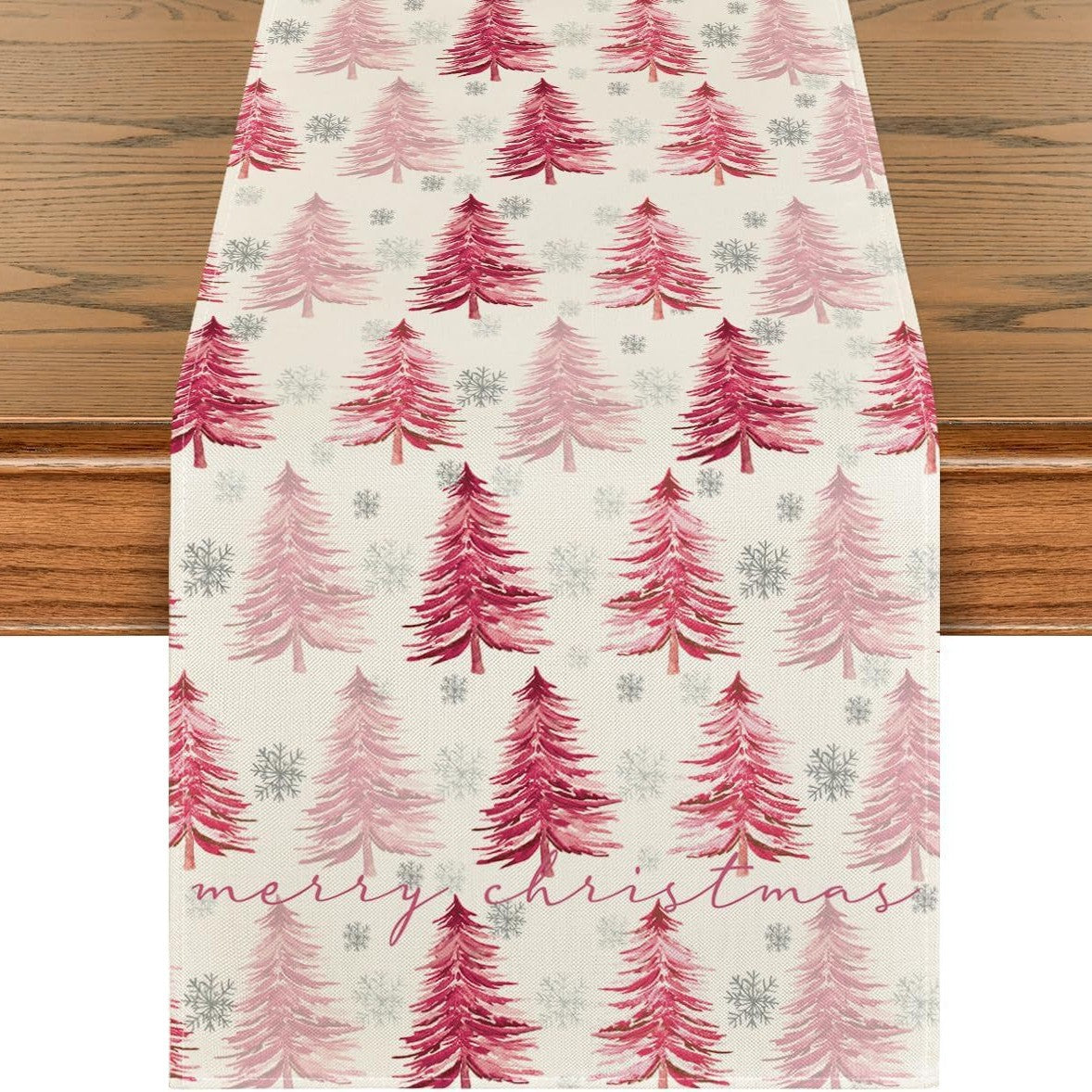 Pink Hues Trees Table Runner - Seasonal Decor