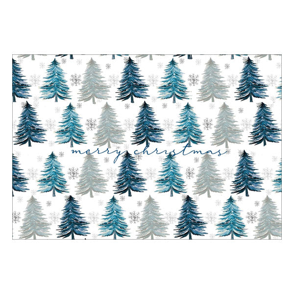 Blue Hues Trees Place Mat - Seasonal Decor
