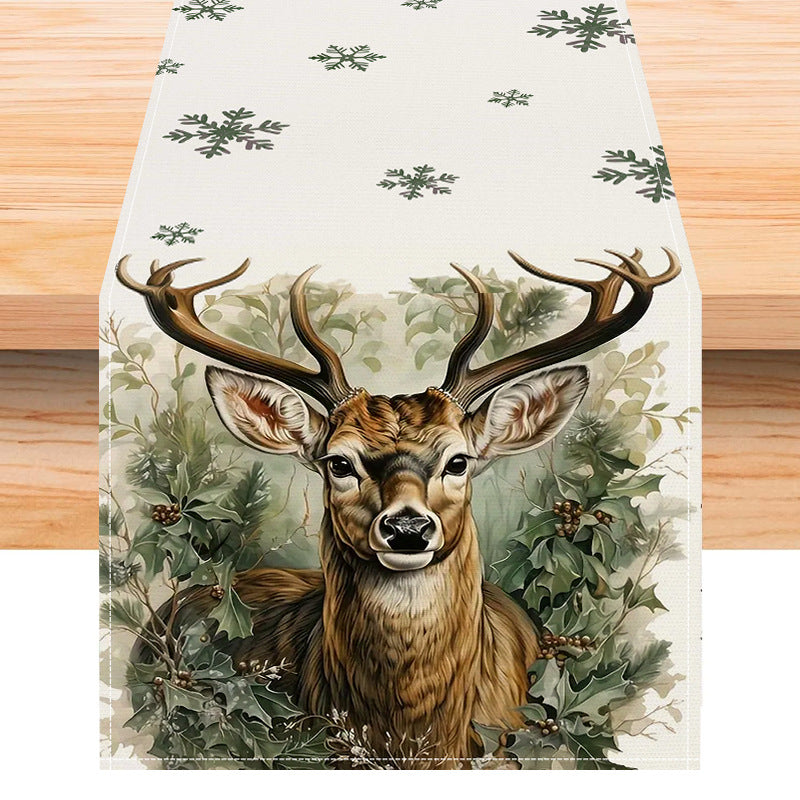 Deer Snowflake Table Runner - Seasonal Decor