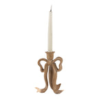 19.7cm Large Bow Natural Candle Holder - Seasonal Decor