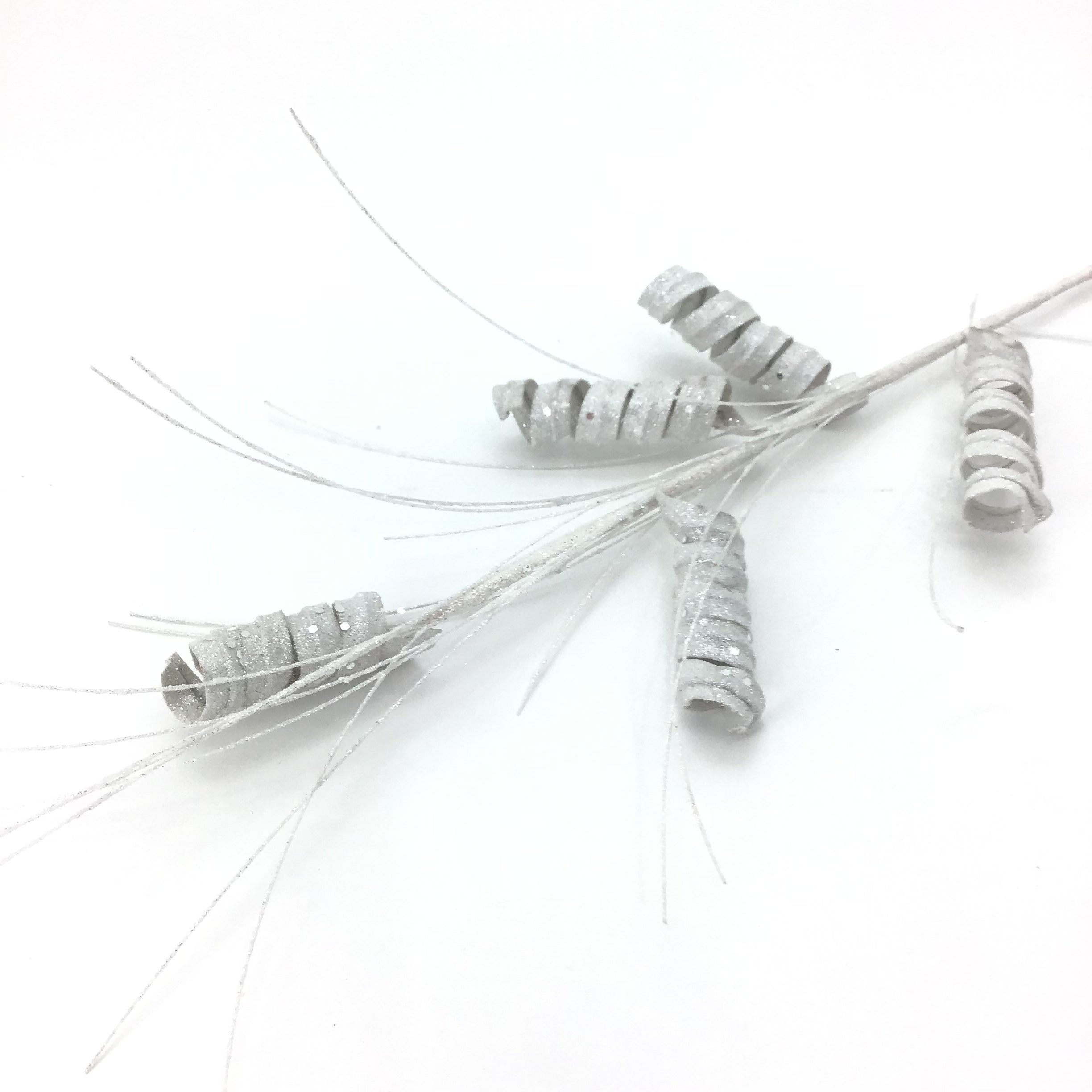 White Spiral Spray - Seasonal Decor